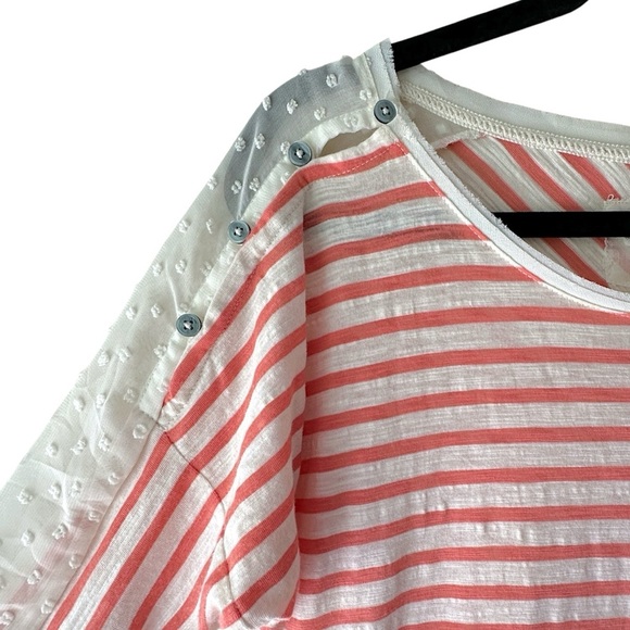LITTLE YELLOW BUTTON x ANTHROPOLOGIE STRIPED BUTTON MABEL TOP | EXTRA SMALL - Picture 4 of 10